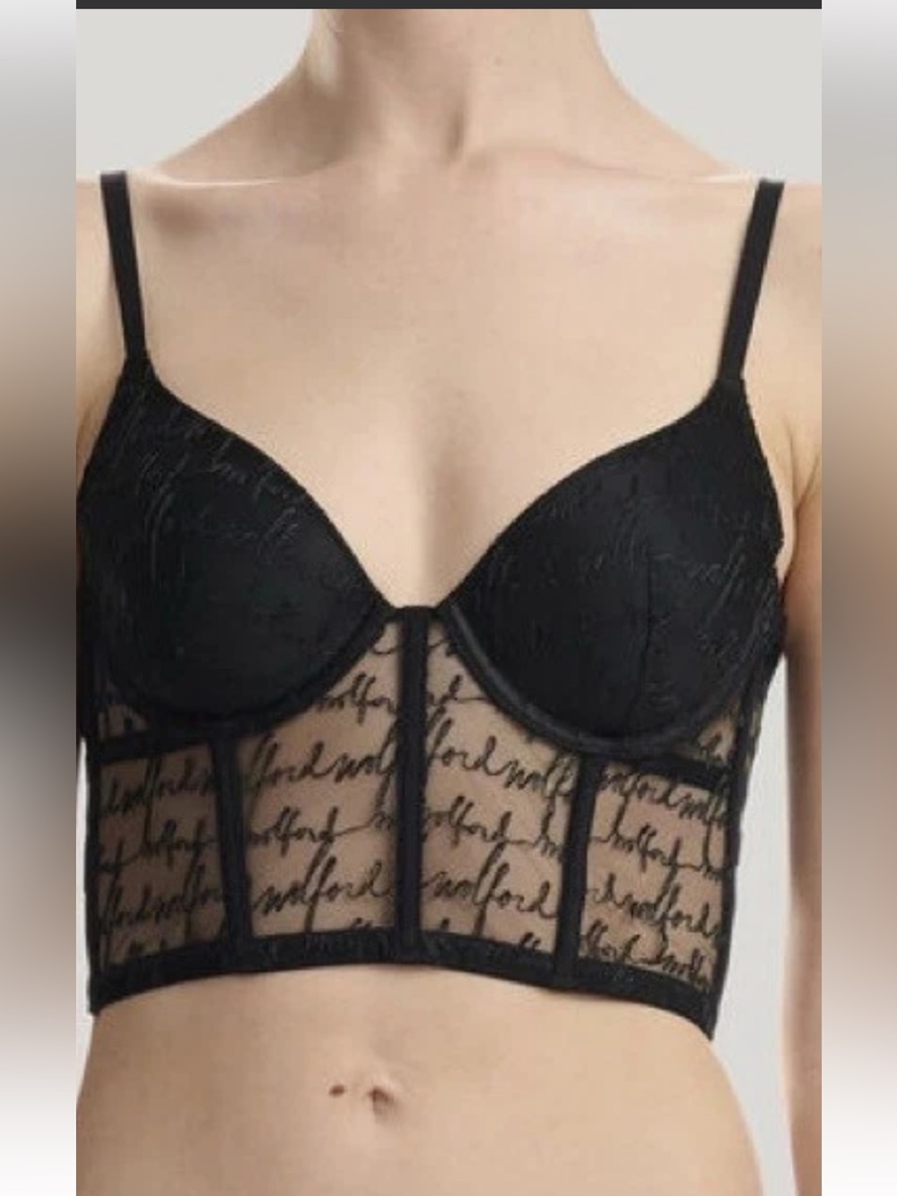 Wolford script longline bra 34D
